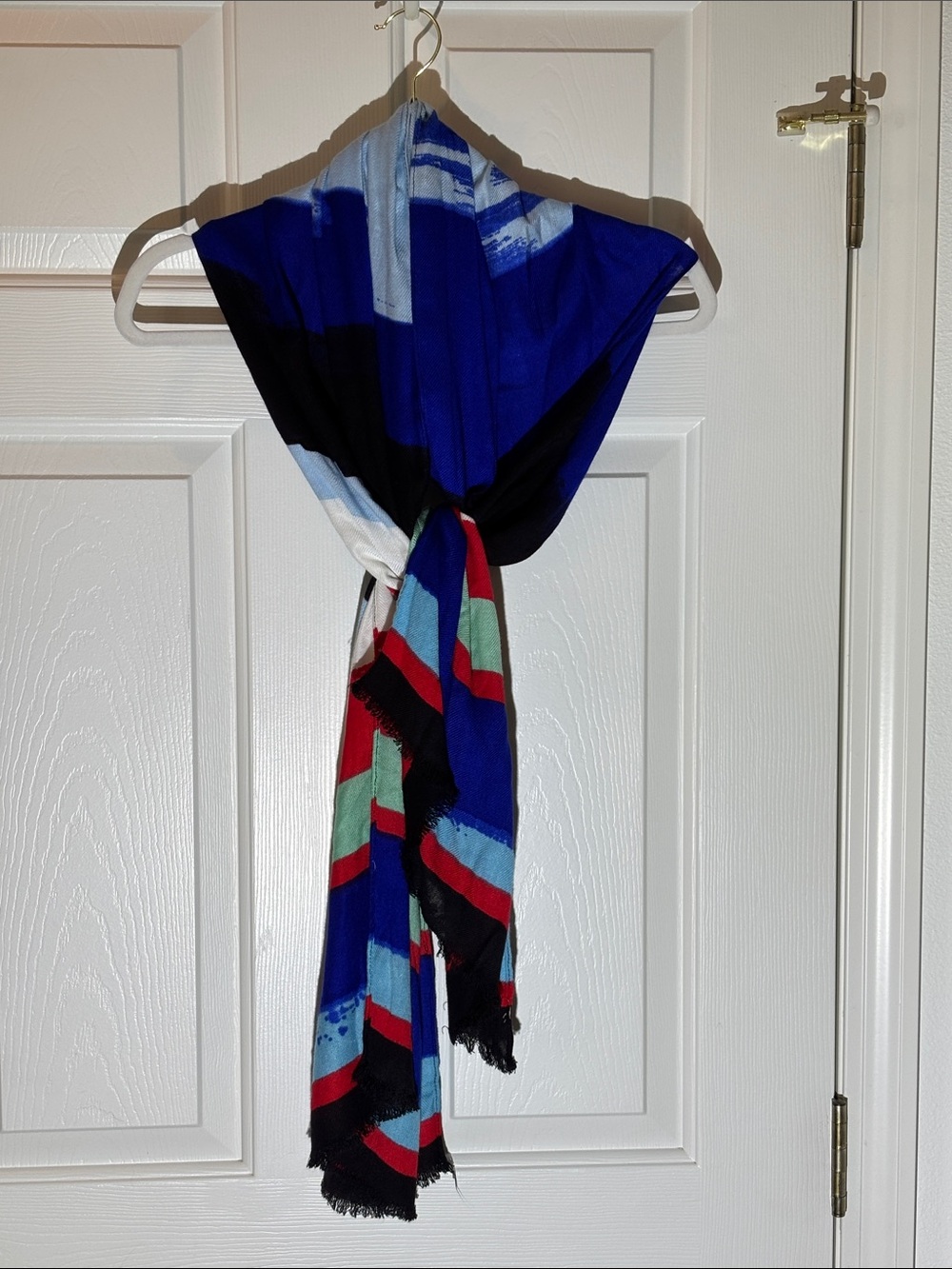 Blue Multi-Striped Lightweight Women’s Scarf
